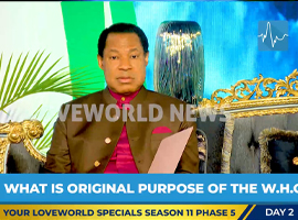 ORIGINAL PURPOSE OF W.H.O